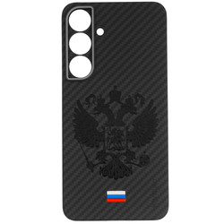 Изображение товара Накладка  Zibelino Kondijan Carbon для Samsung Galaxy S25+ черный