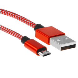 Изображение товара Кабель круглый Perfeo micro USB - USB 2.0 Type-A красный 3 м