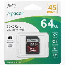 Изображение товара Карта памяти Apacer SDXC 64 ГБ [AP64GSDXC10U1-R]