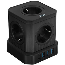 Изображение товара Сетевой фильтр AGNI TP-VE4U5E-C черный