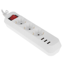 Изображение товара Удлинитель Эра U-3es-1.5m-USB белый