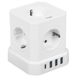 Изображение товара Сетевой фильтр AGNI TP-VE4U5E-C белый