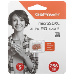 Изображение товара Карта памяти GoPower microSDXC 256 ГБ [00-00025684]
