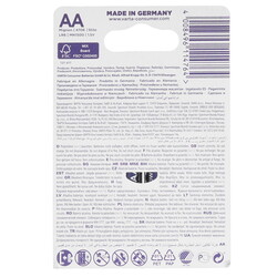 Изображение товара Батарейка Varta Longlife Power Max AA (LR6/ER14505/FR6/R6P)