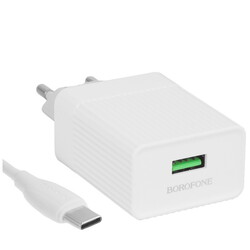 Изображение товара Сетевое зарядное устройство Borofone BA47A Mighty Speed белый