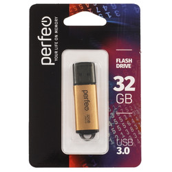 Изображение товара Память USB Flash 32 ГБ Perfeo C14 Metal Series [PF-C14Gl032ES]