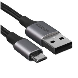 Изображение товара Кабель круглый Ugreen micro USB - USB 2.0 Type-A серый 0.25 м