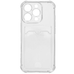 Изображение товара Накладка  Zibelino Silicone Card Holder для Apple iPhone 16 Pro прозрачный