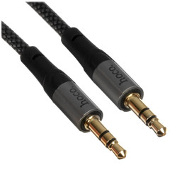 Изображение товара Кабель   Hoco jack 3.5 мм - jack 3.5 мм черный