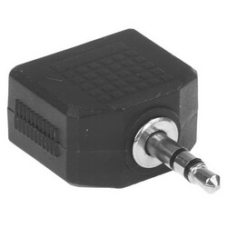 Изображение товара Адаптер   Perfeo jack 3.5 мм - jack 3.5 мм х2 шт. черный