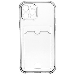 Изображение товара Накладка  DF Card Case для Apple iPhone 12/ 12 Pro прозрачный