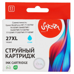 Изображение товара Картридж Sakura C13T27124022 (27XL Cyan) голубой