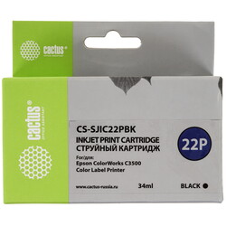 Изображение товара Картридж Cactus CS-SJIC22PBK черный