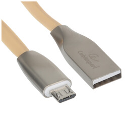Изображение товара Кабель плоский Cablexpert micro USB - USB 2.0 Type-A золотистый 1 м