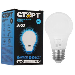 Изображение товара Лампа светодиодная Старт LEDGLSE27 10W 65 WS