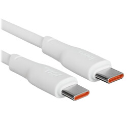 Изображение товара Кабель круглый Hoco USB Type-C - USB Type-C белый 1 м