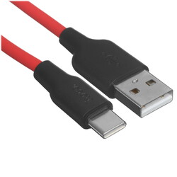 Изображение товара Кабель круглый Hoco USB Type-C - USB 2.0 Type-A красный 1 м