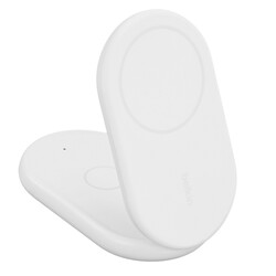 Изображение товара Беспроводное зарядное устройство Belkin 2-in-1 Magnetic Foldable Wireless Charger with Qi2 белый