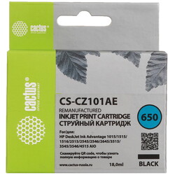 Изображение товара Картридж Cactus CS-CZ101AE № 650 черный