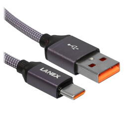 Изображение товара Кабель круглый LANEX USB Type-C - USB 2.0 Type-A фиолетовый 1 м