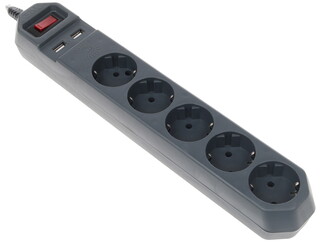 Изображение товара Сетевой фильтр ЭРА USF-5es-1.5m-USB-B черный