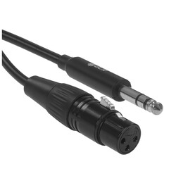 Изображение товара Кабель   GCR XLR - jack 6.3 мм черный
