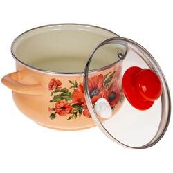 Изображение товара Кастрюля METROT Маки 348279 2 л 16 см розовый