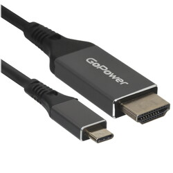 Изображение товара Кабель  GoPower USB Type-C - HDMI, 2 м