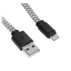 Изображение товара Кабель плоский Cablexpert Lightning 8-pin - USB 2.0 Type-A серебристый 1 м