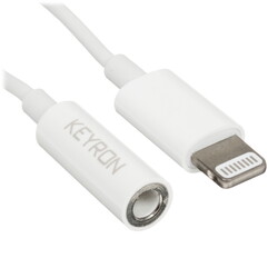 Изображение товара Кабель   KEYRON Lightning - jack 3.5 мм белый