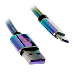 Изображение товара Кабель круглый QUMO USB Type-C - USB 2.0 Type-A разноцветный 1 м