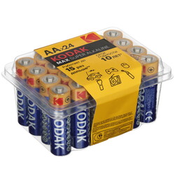 Изображение товара Батарейка Kodak MAX SUPER Alkaline [24 AA PVC] AA (LR6/ER14505/FR6/R6P)