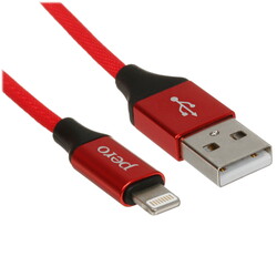 Изображение товара Кабель круглый PERO Lightning 8-pin - USB 2.0 Type-A красный 1 м