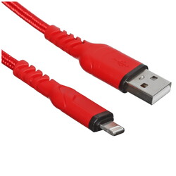 Изображение товара Кабель круглый Hoco Lightning 8-pin - USB 2.0 Type-A красный 2 м
