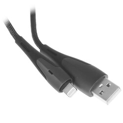 Изображение товара Кабель круглый KEYRON Lightning 8-pin MFI - USB 2.0 Type-A черный 1.5 м