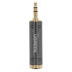 Изображение товара Адаптер   Ugreen jack 3.5 мм - jack 6.3 мм серый