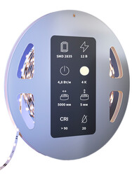 Изображение товара Светодиодная лента Maytoni 12В 2835 4.8Вт/м 4000K 5м IP 20 5мм