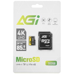 Изображение товара Карта памяти AGI TF138 microSDXC 512 ГБ [AGI512GGSTF138]