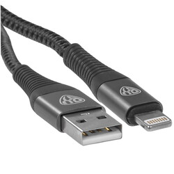 Изображение товара Кабель круглый BY Lightning 8-pin - USB 2.0 Type-A серый 1 м