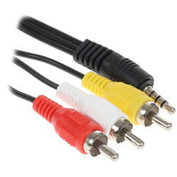 Изображение товара Кабель   Aceline jack 3.5 мм - 3RCA черный