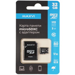 Изображение товара Карта памяти MAXVI microSDHC 32 ГБ [MSD32GBC10V10]