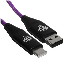 Изображение товара Кабель круглый BY USB Type-C - USB 2.0 Type-A фиолетовый 1 м