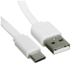 Изображение товара Кабель плоский Aceline USB Type-C - USB 2.0 Type-A белый 1 м