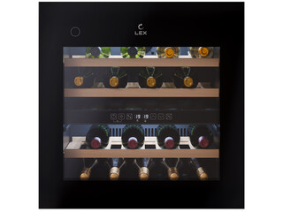 Изображение товара Встраиваемый винный шкаф LEX LWD6036BL dual zone PP черный