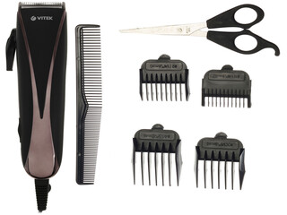 Изображение товара Машинка для стрижки Vitek VT-2511 черный/коричневый