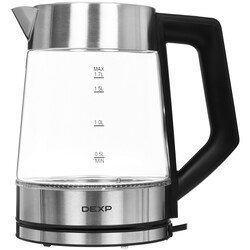 Изображение товара Электрочайник DEXP EK-05GKWS серебристый