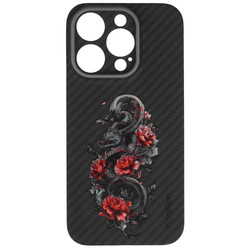 Изображение товара Накладка  Zibelino Kondijan Carbon для Apple iPhone 15 Pro черный