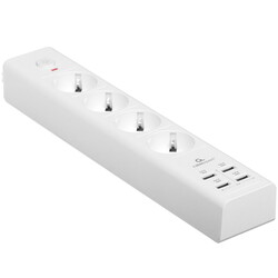 Изображение товара Сетевой фильтр Cablexpert EXN-4-U4-W-2 белый