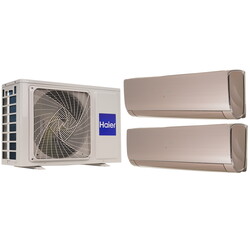 Изображение товара Кондиционер настенный мультисплит-система Haier AS12NS6ERA-G/AS12NS6ERA-G/2U50S2SM1FA-3 золотистый