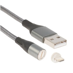 Изображение товара Кабель круглый JETACCESS Lightning 8-pin - USB 2.0 Type-A серый 1 м